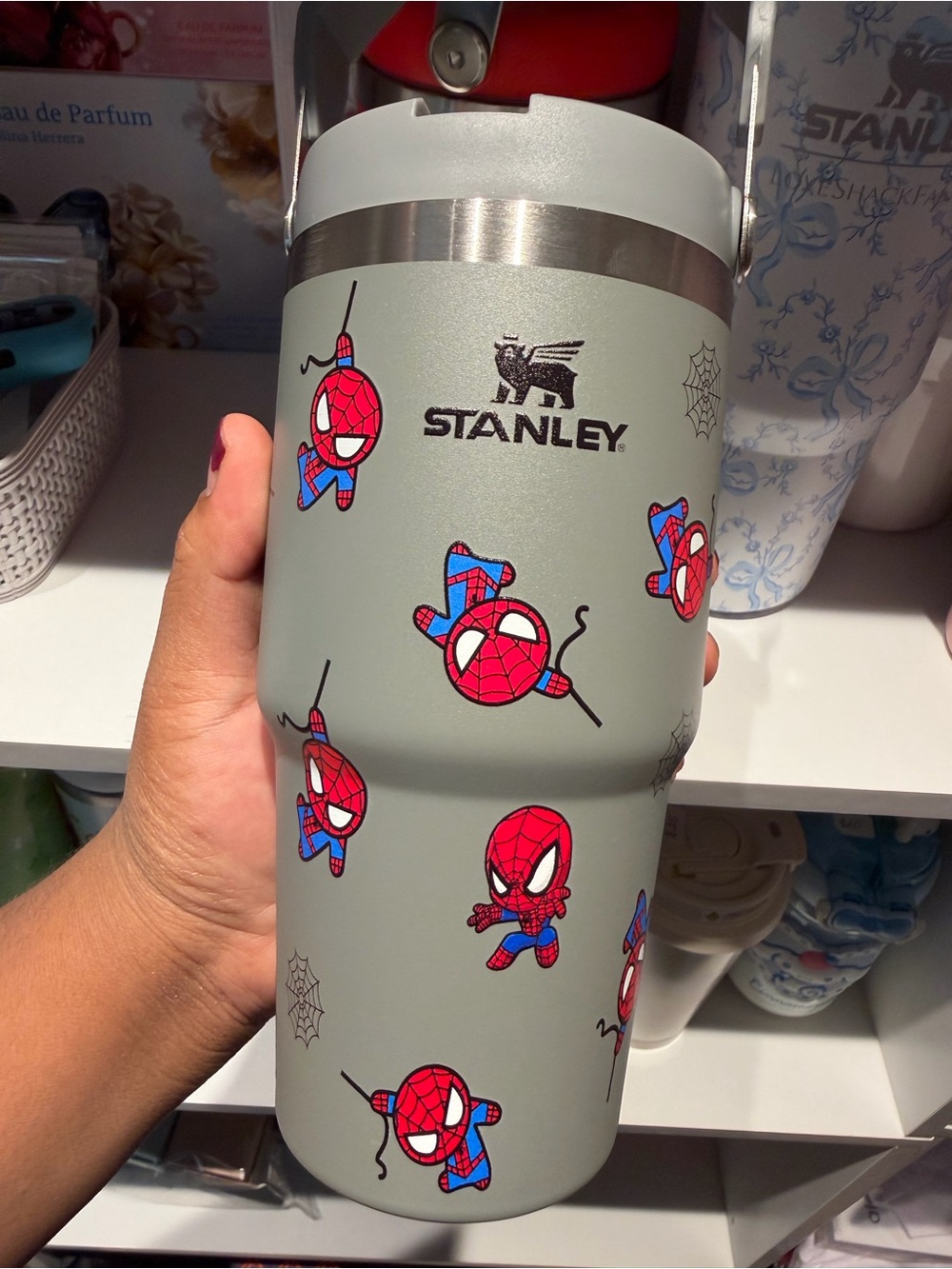 Stanley Gray Insulated Tumbler with Red & Blue Spider-Man Prints